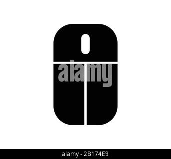 illustrated and colored mouse icon in vector on white background Stock ...