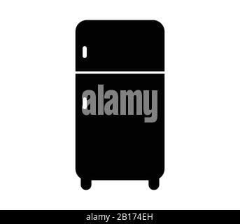 fridge icon illustrated in vector on white background Stock Vector