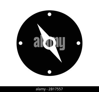 compass icon illustrated in vector on white background Stock Vector