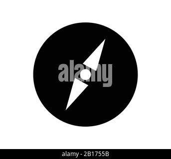 compass icon illustrated in vector on white background Stock Vector