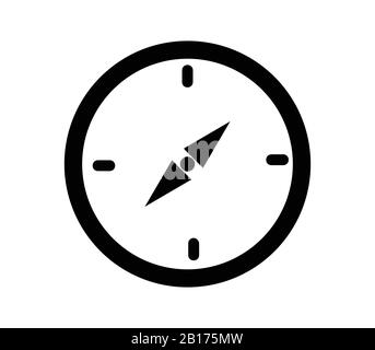 compass icon illustrated in vector on white background Stock Vector
