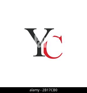 initial letter yc or cy logo vector design Stock Vector