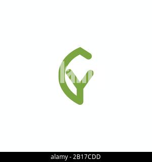 initial letter yc or cy logo vector design Stock Vector