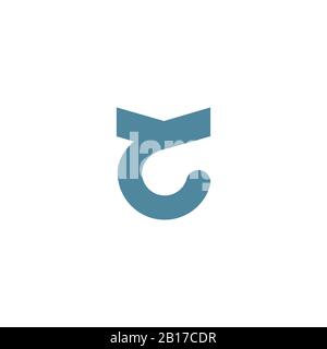 initial letter yc or cy logo vector design Stock Vector