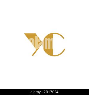 initial letter yc or cy logo vector design Stock Vector