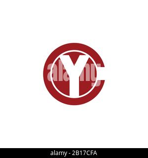 initial letter yc or cy logo vector design Stock Vector
