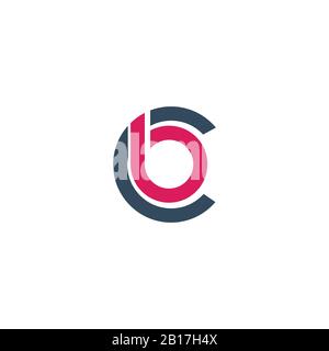 Initial letter bc logo or cb logo vector design template Stock Vector