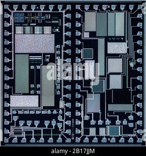 Extreme macro of a generic silicon wafer Stock Photo