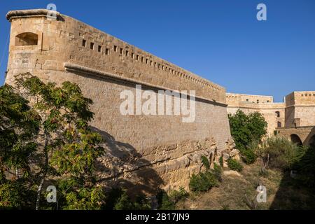 Malta, Valletta, Fort Saint Elmo, fortification built by Order of Saint John in 16th century Stock Photo