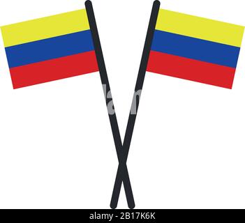 Venezuela flag illustrated in vector on white background Stock Vector