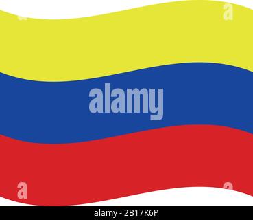 Venezuela flag illustrated in vector on white background Stock Vector