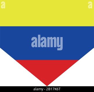 Venezuela flag illustrated in vector on white background Stock Vector