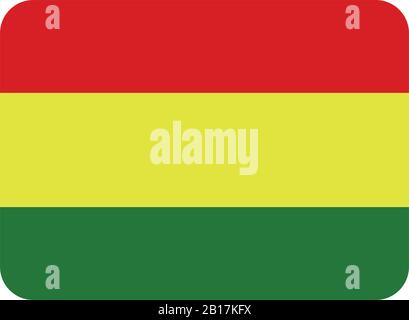 Bolivia flag illustrated in vector on white background Stock Vector