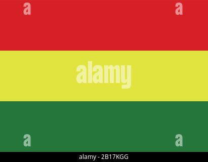 Bolivia flag illustrated in vector on white background Stock Vector