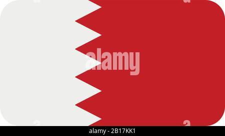 Bahrain flag illustrated in vector on white background Stock Vector