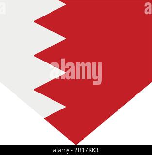 Bahrain flag illustrated in vector on white background Stock Vector