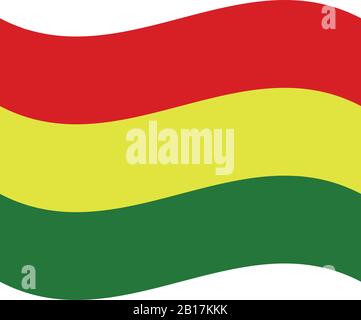 Bolivia flag illustrated in vector on white background Stock Vector