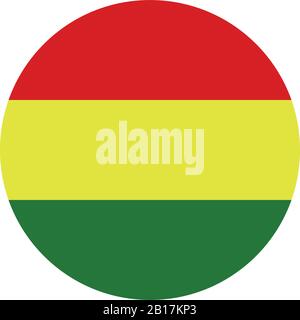 Bolivia flag illustrated in vector on white background Stock Vector