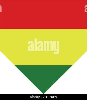 Bolivia flag illustrated in vector on white background Stock Vector
