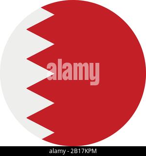 Bahrain flag illustrated in vector on white background Stock Vector