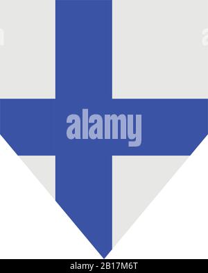 Finland flag illustrated in vector on white background Stock Vector