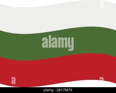 bulgaria flag illustrated in vector on white background Stock Vector