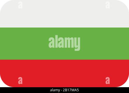 bulgaria flag illustrated in vector on white background Stock Vector