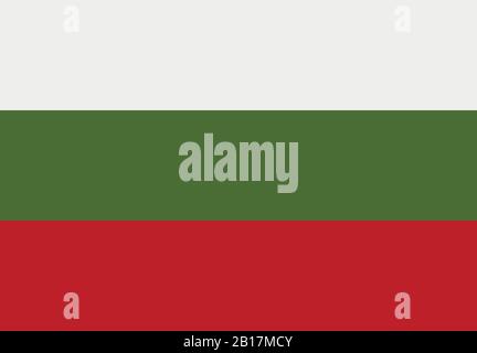 bulgaria flag illustrated in vector on white background Stock Vector