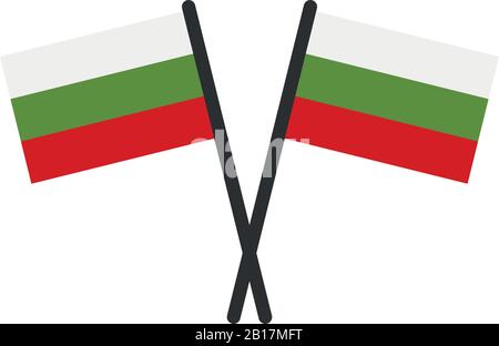 bulgaria flag illustrated in vector on white background Stock Vector