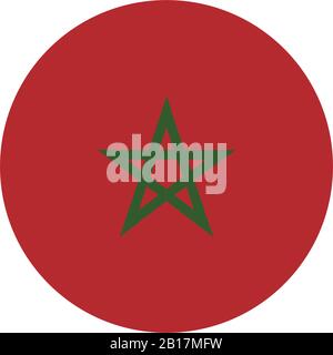 morocco flag illustrated in vector on white background Stock Vector