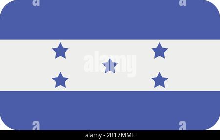 honduras flag illustrated in vector on white background Stock Vector