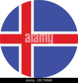 Iceland flag illustrated in vector on white background Stock Vector