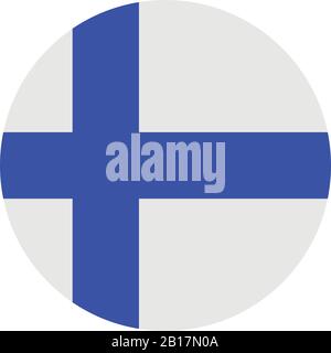 Finland flag illustrated in vector on white background Stock Vector