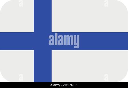 Finland flag illustrated in vector on white background Stock Vector
