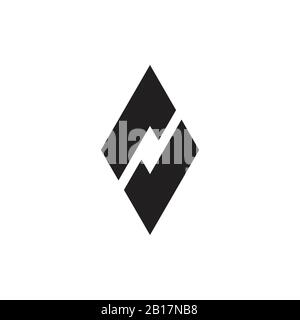 arrow simple geometric opposite direction logo vector Stock Vector