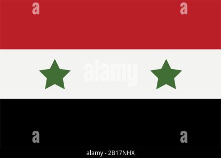 Syria flag illustrated in vector on a white background Stock Vector