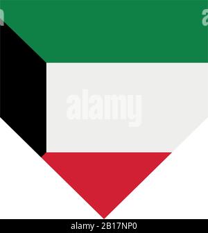 Kuwait flag illustrated in vector on white background Stock Vector