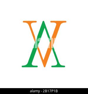 letters av linked colorful logo vector Stock Vector