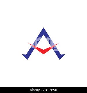 letter a arrow av logo vector Stock Vector