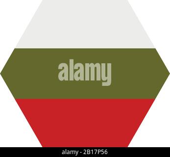 bulgaria flag illustrated in vector on white background Stock Vector