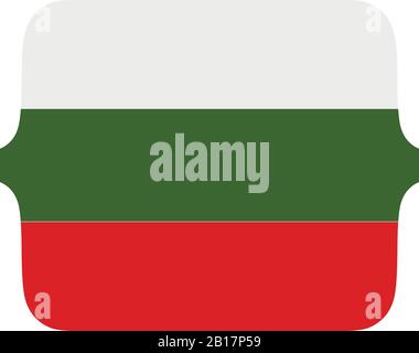 bulgaria flag illustrated in vector on white background Stock Vector
