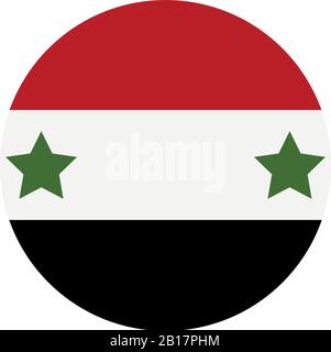 Syria flag illustrated in vector on a white background Stock Vector