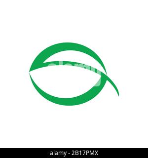 simple geometric green leaf shape logo Stock Vector Image & Art - Alamy