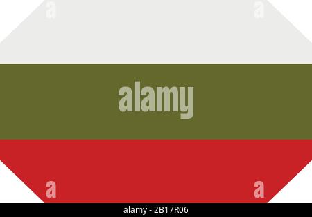 bulgaria flag illustrated in vector on white background Stock Vector
