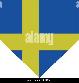 sweden flag illustrated in vector on white background Stock Vector