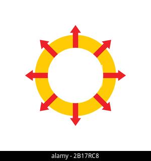 spread arrows geometric simple decoration vector Stock Vector