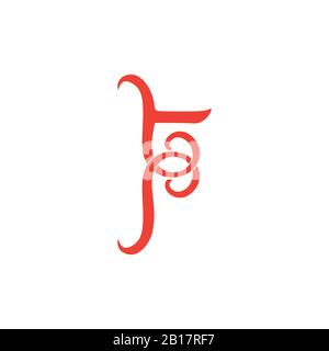 letter tp linked curves logo vector Stock Vector