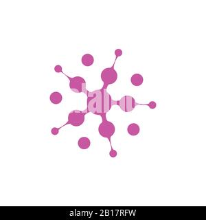 linked dots simple circle logo vector Stock Vector