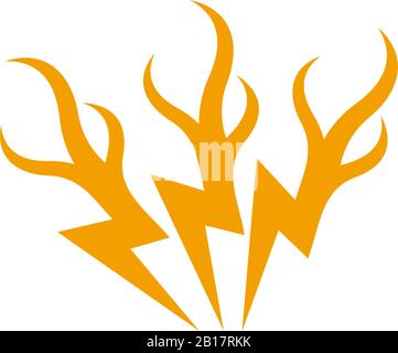 letter n thunder power shape motion symbol logo vector Stock Vector