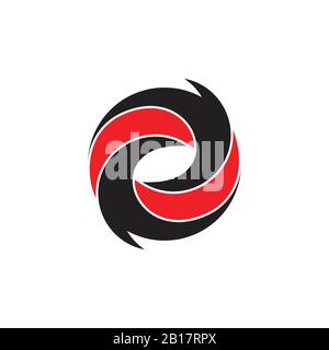 curves circles waves rotation simple logo vector Stock Vector